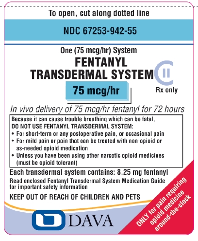 Fentanyl Transdermal System 75 mcg/hr Label