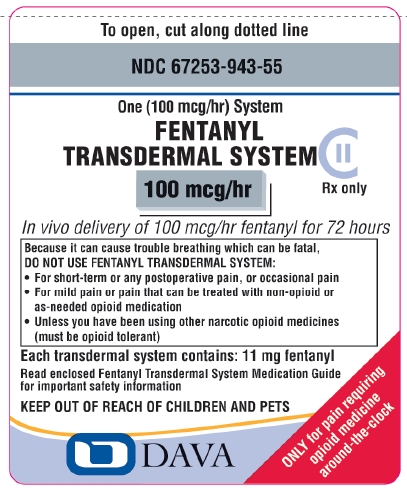 Fentanyl Transdermal System 100 mcg/hr Label
