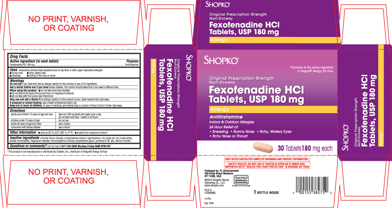 shopko fexofenadine hcl 180 mg