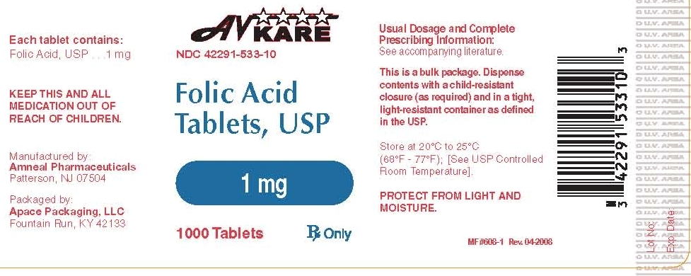 Folic Acid label