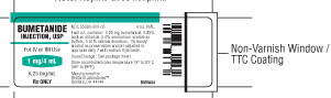 Vial label for Bumetanide Injection USP 1 mg per 4 mL