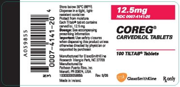 COREG 12.5mg Tablet Label
