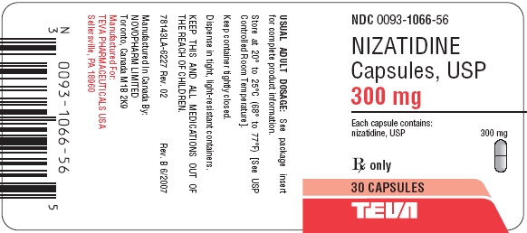 Nizatidine Capsules USP 300 mg 30s Label