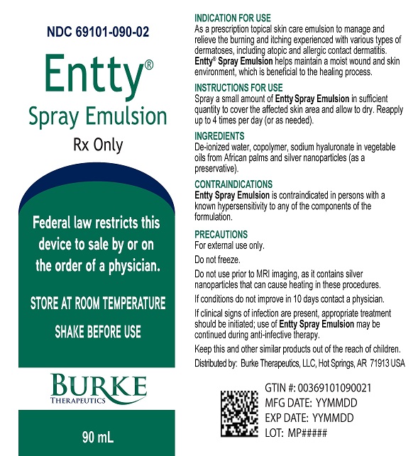 Entty® Spray Emulsion 90 mL label