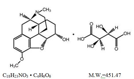 Dihydrocodeine Bitartrate - Chemical Structure