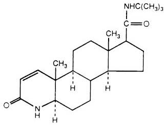 This is the structural formula for Finasteride Tablets, USP.