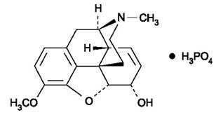 Codeine phosphate structural formula.