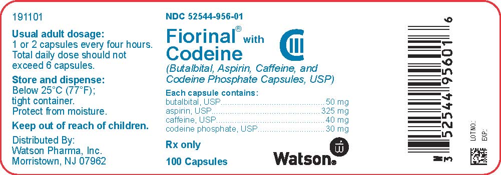 Fiorinal with Codeine bottle label x 100 capsules.