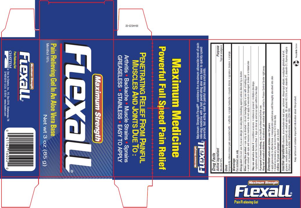 PRINCIPAL DISPLAY PANEL
Maximum Strength Flexall® 
Menthol 16%
Net wt 3 oz (85 g)