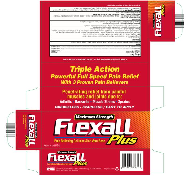 Maximum Strength 
Flexall® Plus
Pain Relieving Gel in an Aloe Vera Base
Net wt 4 oz (113 g)
