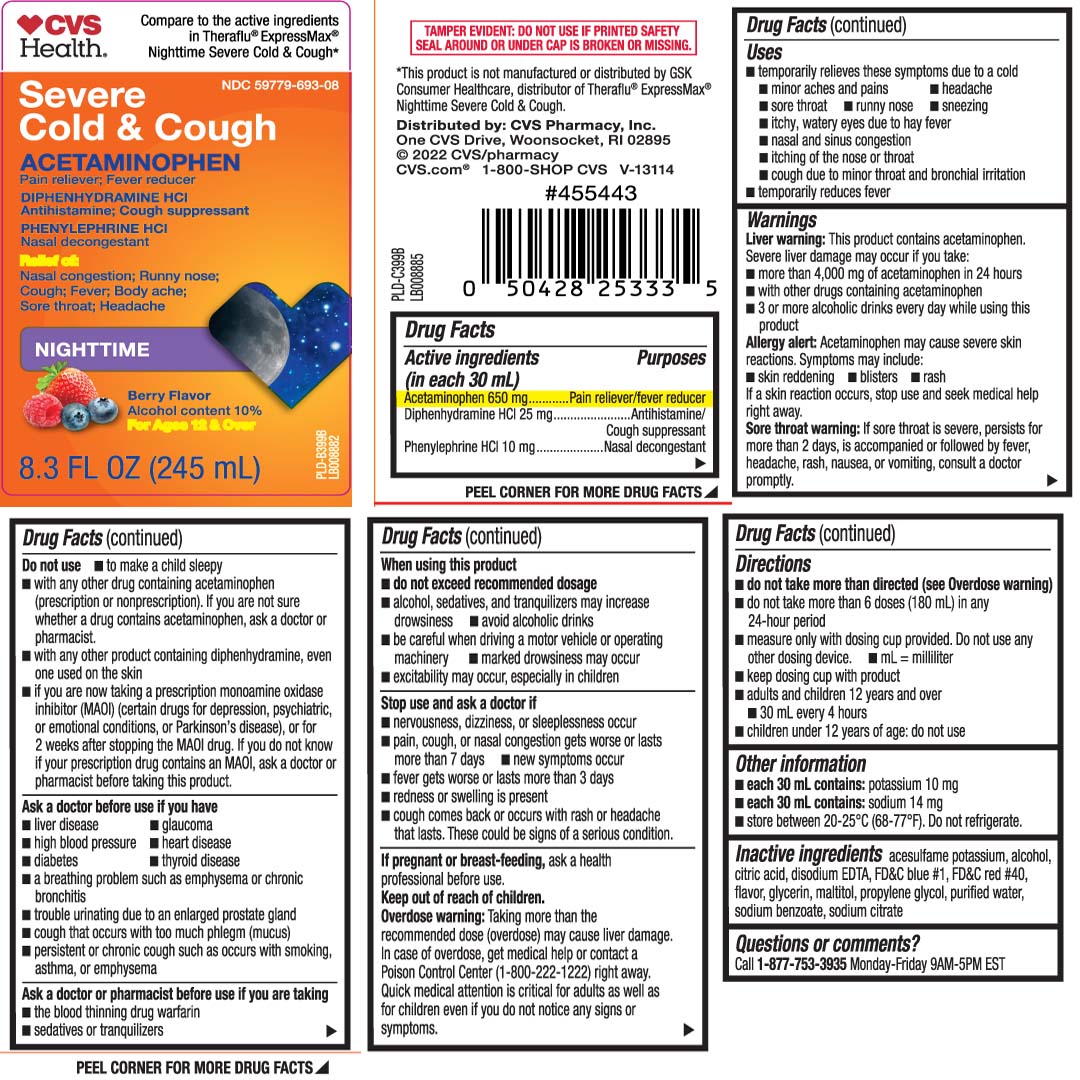 Acetaminophen 650 mg, Diphenhydramine HCl 25 mg, Phenylephrine HCl 10 mg