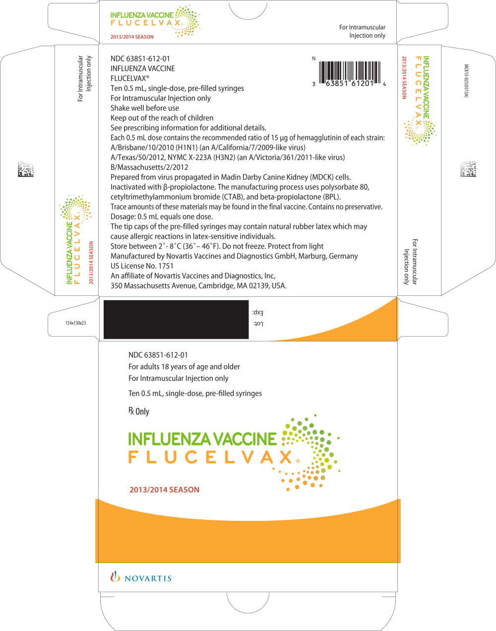 Principal Display Panel - Vaccine Carton Label

