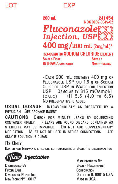 Representative Fluconazole Container Label NDC 0069-0045-02