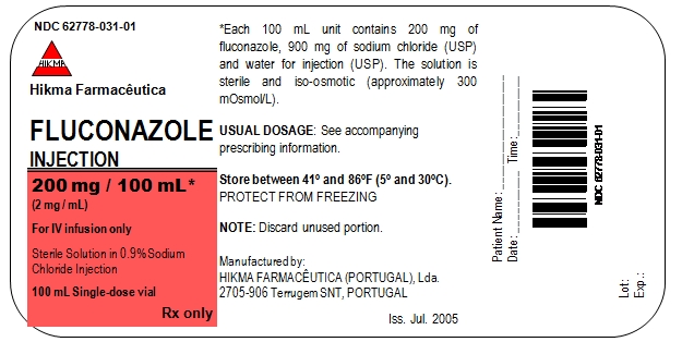 Fluconazole Injection 200 mg/100 mL (2 mg/mL) 100 mL Single Dose Vial