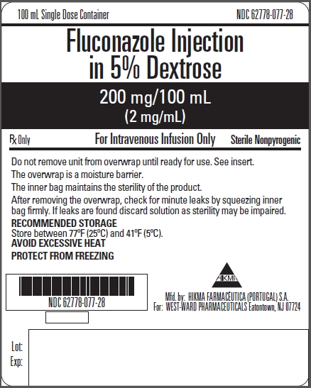 Fluconazole Injection in 5% Dextrose 200 mg/100 mL (2 mg/mL) 100 mL Single Dose Container