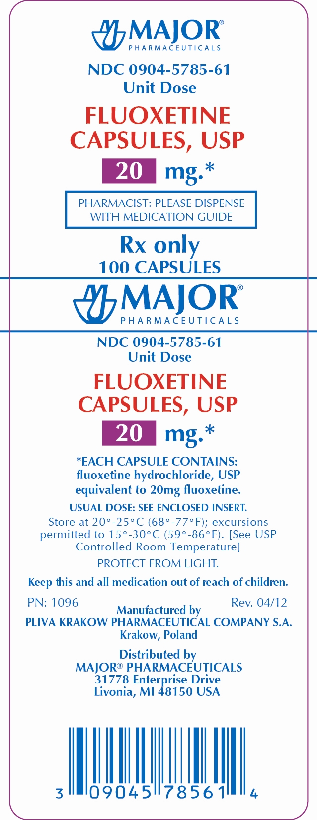 FLUOXETINE CAPSULES, USP 20MG