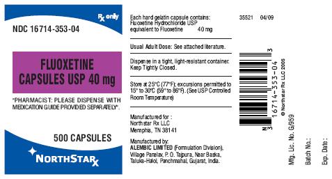 FLUOXETINE-40 mg-500 capsules 