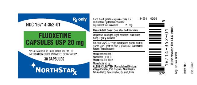 FLUOXETINE-20 mg-30 capsules 