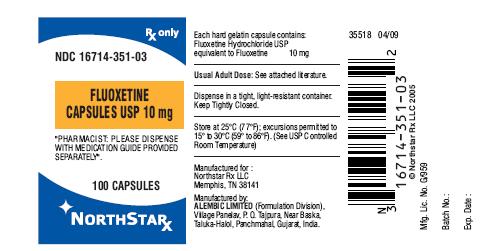 FLUOXETINE-10 mg-100 capsules 