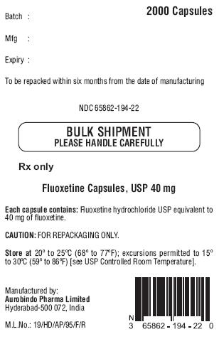 PACKAGE LABEL-PRINCIPAL DISPLAY PANEL - 40 mg Bulk Capsule Label