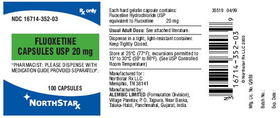 FLUOXETINE-20 mg-100 capsules 