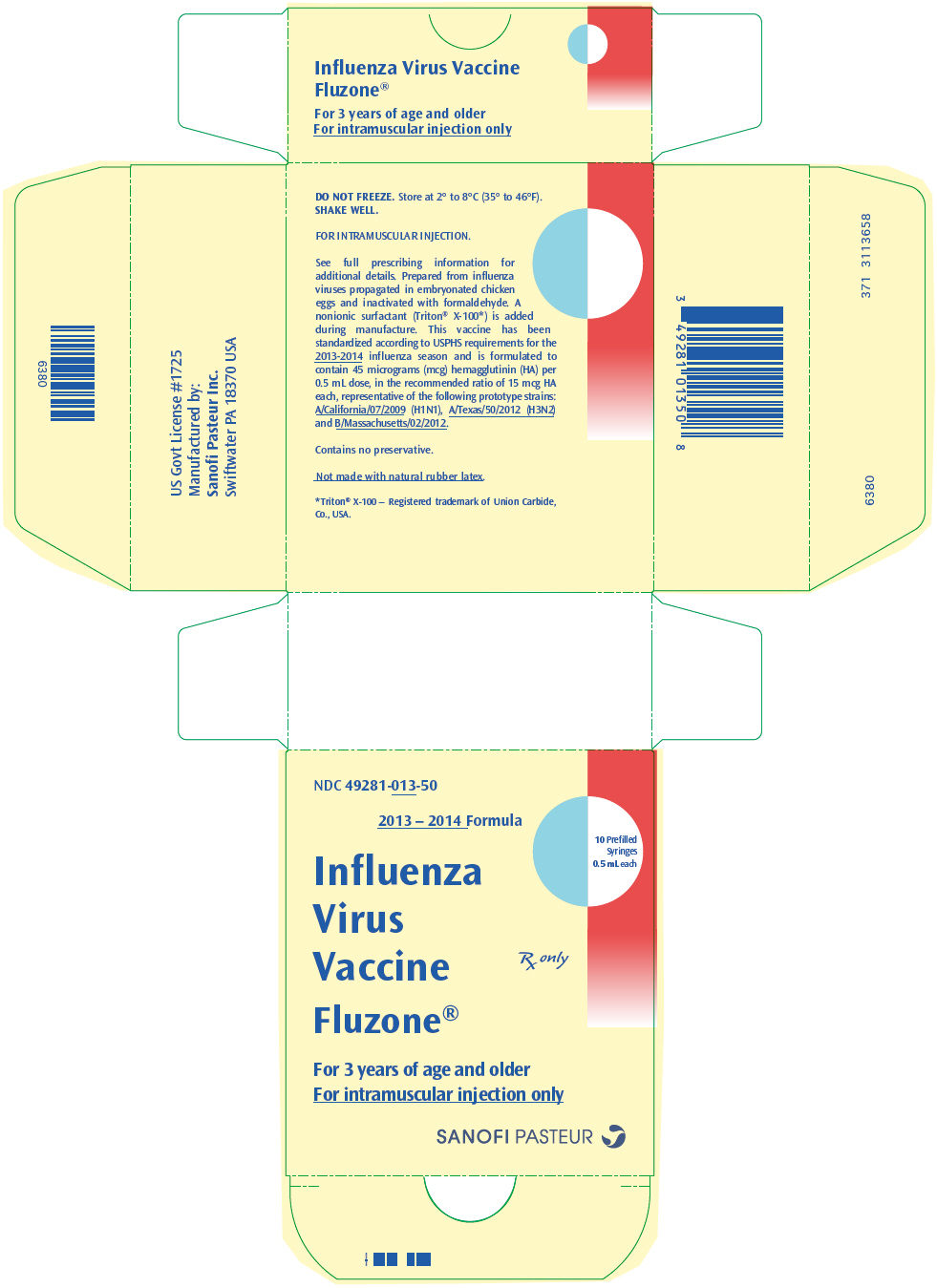 PRINCIPAL DISPLAY PANEL - 10 x 0.5 mL Syringe Carton