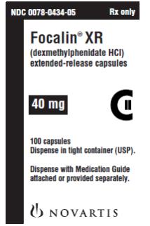 PRINCIPAL DISPLAY PANEL
Package Label – 40 mg
Rx Only	NDC 0078-0434-05
