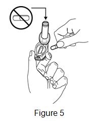 Place the FORADIL capsule in the capsule-chamber in the base of the AEROLIZER Inhaler. Never place a capsule directly into the mouthpiece. (Figure 5)