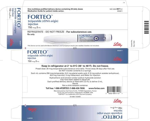 PACKAGE LABEL – FORTEO 750 mcg/3 mL
