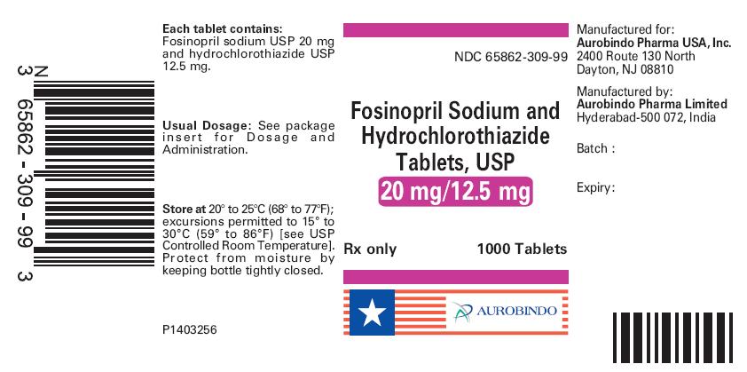 PACKAGE LABEL-PRINCIPAL DISPLAY PANEL - 20 mg/12.5 mg 1000 Tablet Bottle