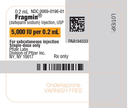PRINCIPAL DISPLAY PANEL - 0.2 mL Syringe Label - 0196