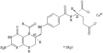 chemical structure of levoleucovorin calcium