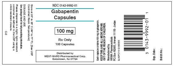 Gabapentin Capsules 100 mg/100 capsules