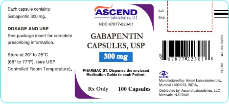 Gabapentin Capsules 300 mg - Container Label
