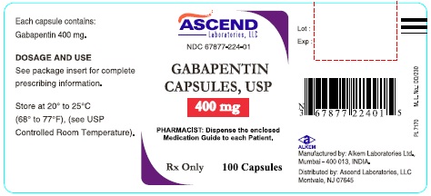 Gabapentin Capsules 400 mg - Container Label
