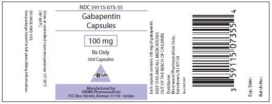 Gabapentin Capsules 100 mg/500 Capsules