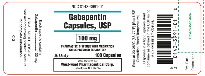 Gabapentin Capsules, USP 100 mg 100s