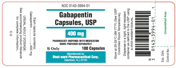 Gabapentin Capsules, USP 400 mg 100s