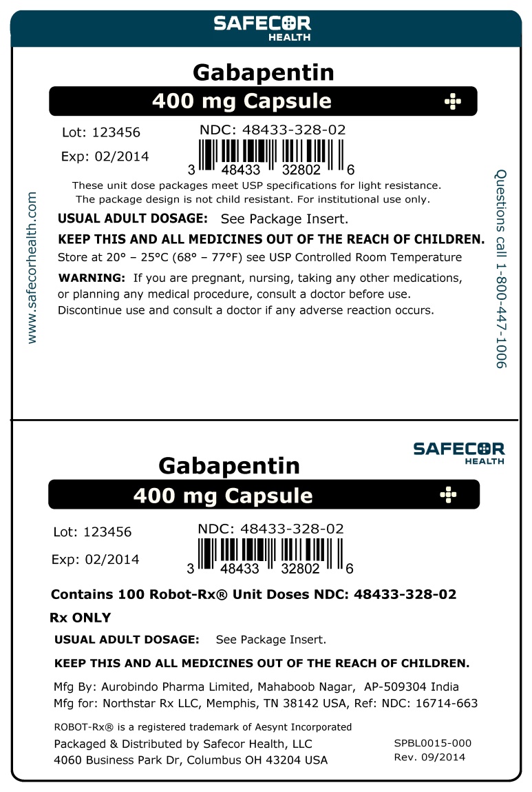 Gabapentin 400 mg Robot Unit Dose Box Label