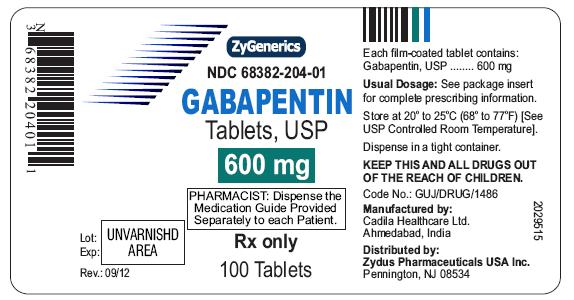 Gabapentin Tablets, 600 mg