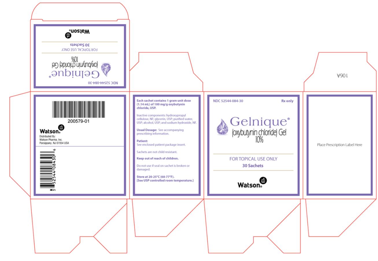 Gelnique® (oxybutynin chloride) Gel, 10%
Carton 30 Sachets
NDC 52544-084-30
