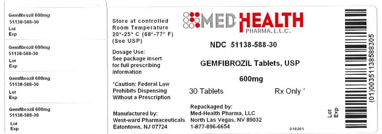 Gemfibrozil Tablets, USP
                     600 mg/30 Tablets