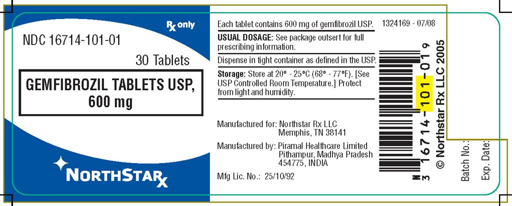 Principal Display Panel Gemfibrozil Tablets USP, 60 mg - 30's pack
