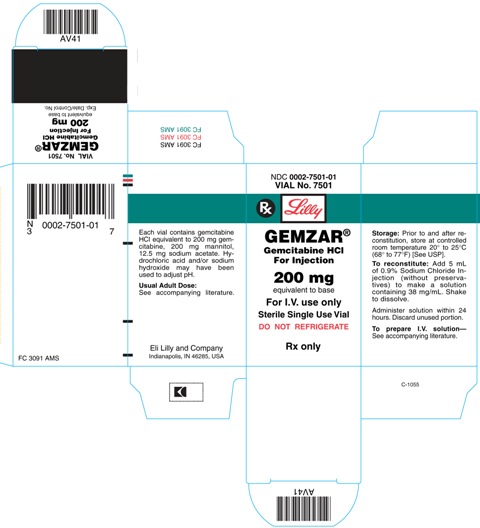 Gemzar 200 mg carton 1ct
