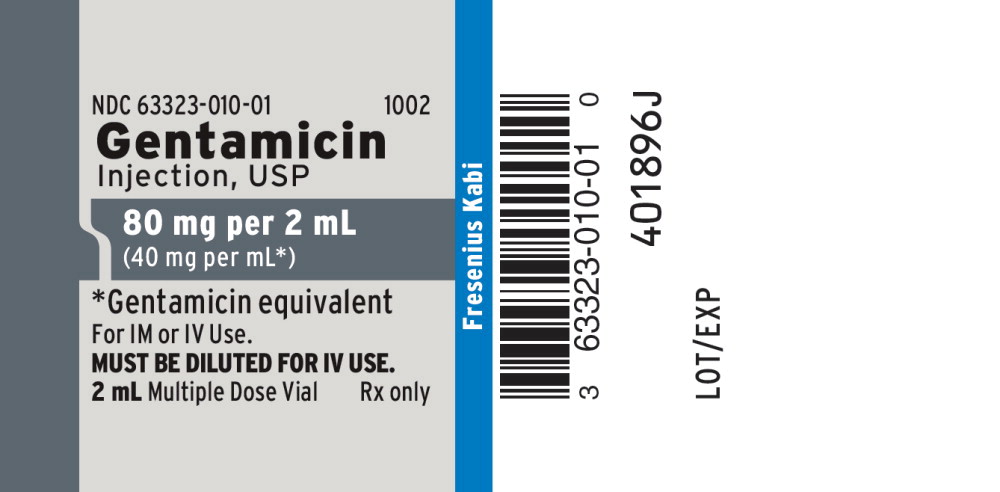 PACKAGE LABEL - PRINCIPAL DISPLAY - Gentamicin 2 mL Multiple Dose Vial Label

