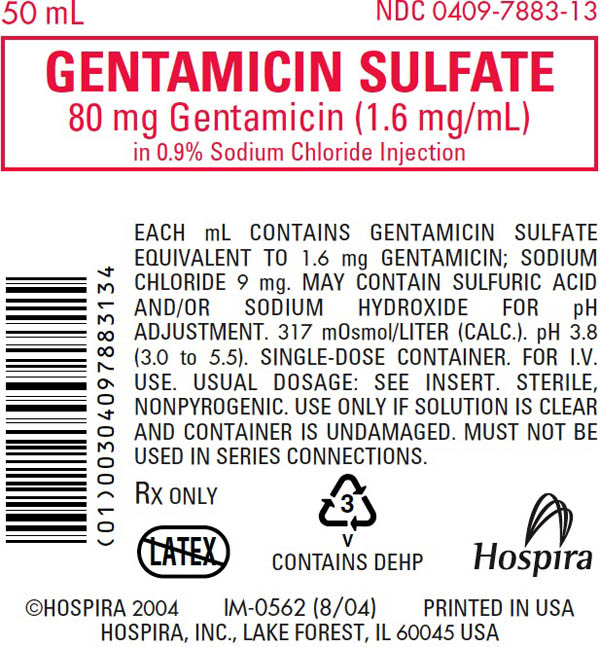 PRINCIPAL DISPLAY PANEL - 80 mg Bag Label - 50 mL