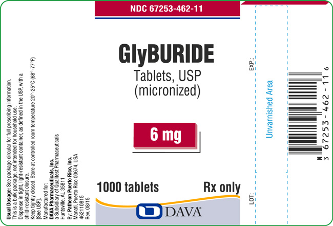 Image of the GlyBURIDE Tablets, USP (micronized) 6 mg 1000 tablet label