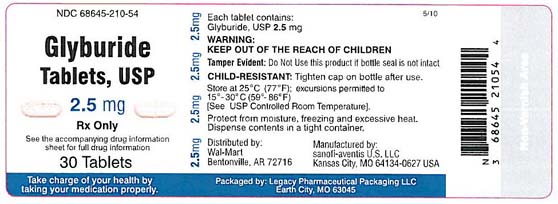 Glyburide 2.5 Primary Packaging Label