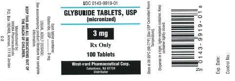 Glyburide Tablets, USP
3 mg/100 Tablets