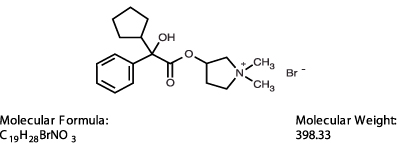 This is an image of the structural formula for glycopyrrolate.
